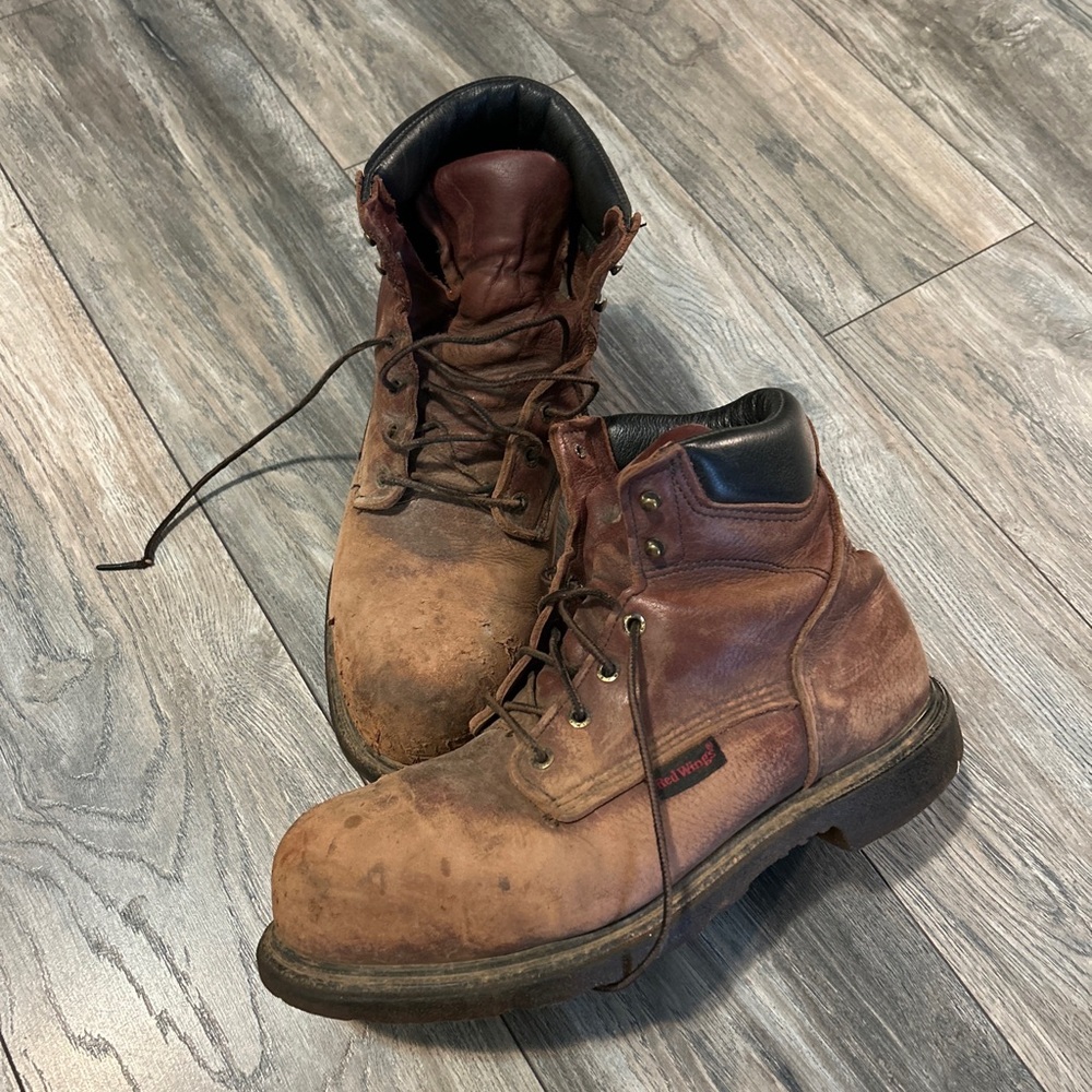 Red Wing Steel Toe Boots Men’s 10.5 USA 6 inch Tall
